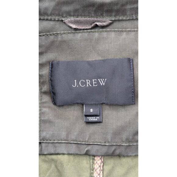 J.Crew Women's SM Downtown Field Jacket Mossy Brown/Green Utility Waxed Cotton - Picture 3 of 16